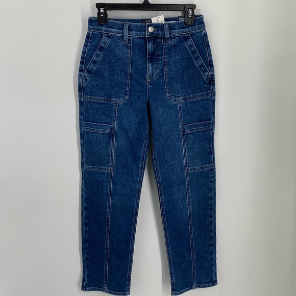 J. Crew Premium Edition straight-leg cargo jean Size 26 NWT - Picture 2 of 12